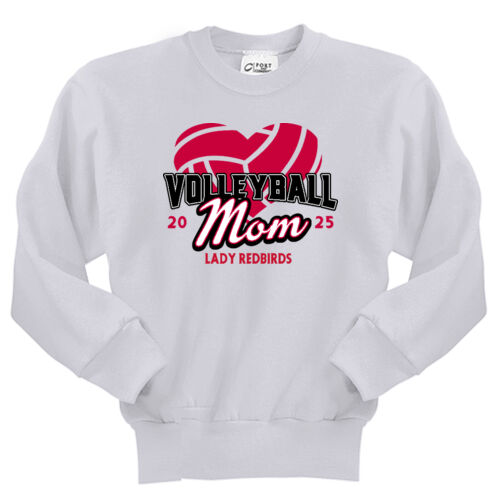 Fan of Mayo Lady Redbirds Volleyball Design 1 on a Port & Co ® - Youth Core Fleece Crewneck Sweatshirt Thumbnail