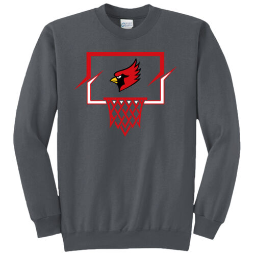 Fan of Mayo Redbirds Basketball Design 4 on a Port & Co ®  - Core Fleece Crewneck Sweatshirt Thumbnail