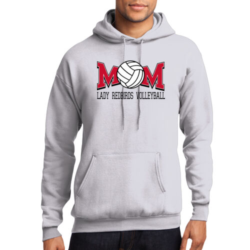 Fan of Mayo Lady Redbirds Volleyball Design 2 on a Port & Co ® - Core Fleece Pullover Hooded Sweatshirt Thumbnail
