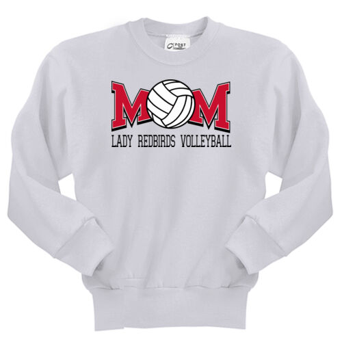 Fan of Mayo Lady Redbirds Volleyball Design 2 on a Port & Co ® - Youth Core Fleece Crewneck Sweatshirt Thumbnail