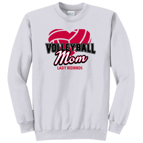 Fan of Mayo Lady Redbirds Volleyball Design 1 on a Port & Co ® - Core Fleece Crewneck Sweatshirt Thumbnail