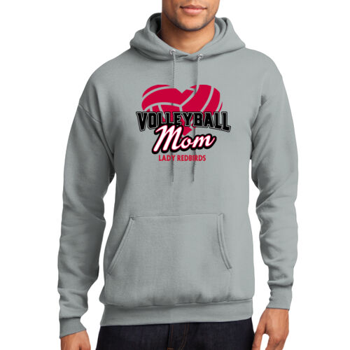 Fan of Mayo Lady Redbirds Volleyball Design 1 on a Port & Co ® - Core Fleece Pullover Hooded Sweatshirt Thumbnail