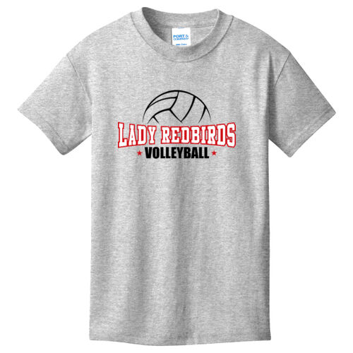 Fan of Mayo Lady Redbirds Volleyball Design 2 on a Port & Co ® - Youth Core Cotton Tee Thumbnail