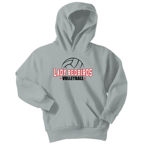 Fan of Mayo Lady Redbirds Volleyball Design 2 on a Port & Co ® - Youth Core Fleece Pullover Hooded Sweatshirt Thumbnail